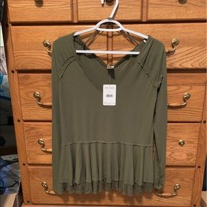 NWT Free people ruffle tunic